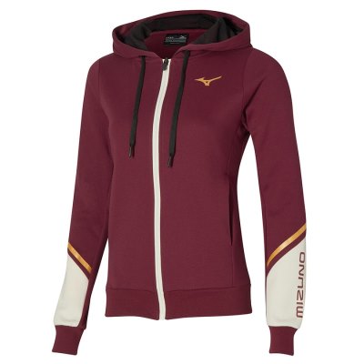 Cazadoras Mizuno Athletics Sweat Mujer - Rojos Oscuro - Chile M302UJMNRK